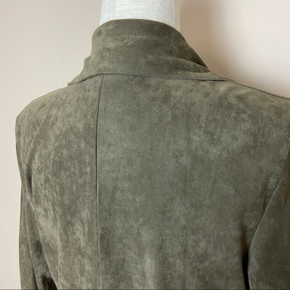 Romeo & Juliet Couture Faux Suede Drape Jacket - Picture 9 of 13